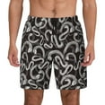 thumbnail image 1 of Lsque Mens Swim Trunks Hand Drawn Snake Pattern - Bathing Suit Compression Liner - Beach Swim Shorts Swimwear - (S-3XL) - Stretch Quick Dry -3X-Large, 1 of 9
