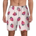 thumbnail image 1 of Lsque Mens Swim Trunks Hand Drawn Strawberry Pattern - Bathing Suit Compression Liner - Beach Swim Shorts Swimwear - (S-3XL) - Stretch Quick Dry -X-Large, 1 of 9