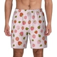thumbnail image 1 of Lsque Mens Swim Trunks Hand Drawn Strawberry Pattern - Bathing Suit Compression Liner - Beach Swim Shorts Swimwear - (S-3XL) - Stretch Quick Dry -XX-Large, 1 of 9