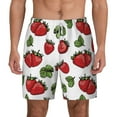 thumbnail image 1 of Lsque Mens Swim Trunks Hand Drawn Strawberry Pattern - Bathing Suit Compression Liner - Beach Swim Shorts Swimwear - (S-3XL) - Stretch Quick Dry -Small, 1 of 9