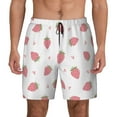 thumbnail image 1 of Lsque Mens Swim Trunks Hand Drawn Strawberry Pattern - Bathing Suit Compression Liner - Beach Swim Shorts Swimwear - (S-3XL) - Stretch Quick Dry -, 1 of 9
