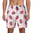 thumbnail image 1 of Lsque Mens Swim Trunks Hand Drawn Strawberry Pattern - Bathing Suit Compression Liner - Beach Swim Shorts Swimwear - (S-3XL) - Stretch Quick Dry -, 1 of 9