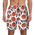 thumbnail image 1 of Lsque Mens Swim Trunks Hand Drawn Tomatoes Pattern - Bathing Suit Compression Liner - Beach Swim Shorts Swimwear - (S-3XL) - Stretch Quick Dry -Small, 1 of 9