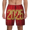 thumbnail image 1 of Lsque Mens Swim Trunks Happy New Year 2025 F Pattern - Bathing Suit Compression Liner - Beach Swim Shorts Swimwear - (S-3XL) - Stretch Quick Dry -Medium, 1 of 9