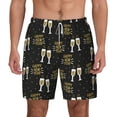 thumbnail image 1 of Lsque Mens Swim Trunks Happy New Year Pattern - Bathing Suit Compression Liner - Beach Swim Shorts Swimwear - (S-3XL) - Stretch Quick Dry -Medium, 1 of 9