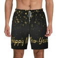 thumbnail image 1 of Lsque Mens Swim Trunks Happy New Year Pattern - Bathing Suit Compression Liner - Beach Swim Shorts Swimwear - (S-3XL) - Stretch Quick Dry -XX-Large, 1 of 9