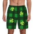 thumbnail image 1 of Lsque Mens Swim Trunks Happy St. Patrick's Day5 Pattern - Bathing Suit Compression Liner - Beach Swim Shorts Swimwear - (S-3XL) - Stretch Quick Dry -Medium, 1 of 9
