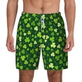 thumbnail image 1 of Lsque Mens Swim Trunks Happy St. Patrick's day Pattern - Bathing Suit Compression Liner - Beach Swim Shorts Swimwear - (S-3XL) - Stretch Quick Dry -Small, 1 of 9