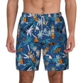 thumbnail image 1 of Lsque Mens Swim Trunks Hawaiian Style Pattern - Bathing Suit Compression Liner - Beach Swim Shorts Swimwear - (S-3XL) - Stretch Quick Dry -Medium, 1 of 9
