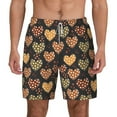 thumbnail image 1 of Lsque Mens Swim Trunks Heart Pattern - Bathing Suit Compression Liner - Beach Swim Shorts Swimwear - (S-3XL) - Stretch Quick Dry -Medium, 1 of 9