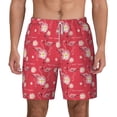 thumbnail image 1 of Lsque Mens Swim Trunks Hello Summer Flamingo Pattern - Bathing Suit Compression Liner - Beach Swim Shorts Swimwear - (S-3XL) - Stretch Quick Dry -3X-Large, 1 of 9