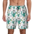thumbnail image 1 of Lsque Mens Swim Trunks Hello Summer Pattern - Bathing Suit Compression Liner - Beach Swim Shorts Swimwear - (S-3XL) - Stretch Quick Dry -XX-Large, 1 of 9