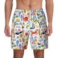 thumbnail image 1 of Lsque Mens Swim Trunks Hello Summer2 Pattern - Bathing Suit Compression Liner - Beach Swim Shorts Swimwear - (S-3XL) - Stretch Quick Dry -X-Large, 1 of 9