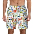 thumbnail image 1 of Lsque Mens Swim Trunks Hello Summer2 Pattern - Bathing Suit Compression Liner - Beach Swim Shorts Swimwear - (S-3XL) - Stretch Quick Dry -, 1 of 9