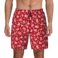 thumbnail image 1 of Lsque Mens Swim Trunks Hohoho3 Pattern - Bathing Suit Compression Liner - Beach Swim Shorts Swimwear - (S-3XL) - Stretch Quick Dry -XX-Large, 1 of 9