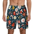 thumbnail image 1 of Lsque Mens Swim Trunks Holiday Christmas Cookies Pattern - Bathing Suit Compression Liner - Beach Swim Shorts Swimwear - (S-3XL) - Stretch Quick Dry -XX-Large, 1 of 9
