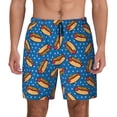 thumbnail image 1 of Lsque Mens Swim Trunks Hot Dog 1 Pattern - Bathing Suit Compression Liner - Beach Swim Shorts Swimwear - (S-3XL) - Stretch Quick Dry -Small, 1 of 9
