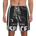 thumbnail image 1 of Lsque Mens Swim Trunks I Need More Space Pattern - Bathing Suit Compression Liner - Beach Swim Shorts Swimwear - (S-3XL) - Stretch Quick Dry -XX-Large, 1 of 9