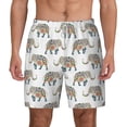 thumbnail image 1 of Lsque Mens Swim Trunks Indian Elephant Pattern - Bathing Suit Compression Liner - Beach Swim Shorts Swimwear - (S-3XL) - Stretch Quick Dry -3X-Large, 1 of 8
