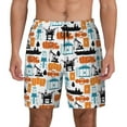 thumbnail image 1 of Lsque Mens Swim Trunks Industrial Transportations Pattern - Bathing Suit Compression Liner - Beach Swim Shorts Swimwear - (S-3XL) - Stretch Quick Dry -Large, 1 of 9