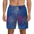 thumbnail image 1 of Lsque Mens Swim Trunks Ireworks In The Night Sky Pattern - Bathing Suit Compression Liner - Beach Swim Shorts Swimwear - (S-3XL) - Stretch Quick Dry -Small, 1 of 9