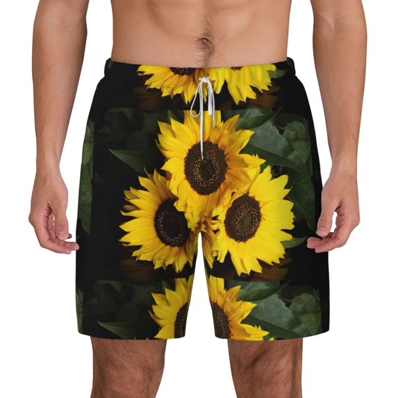 Lsque Mens Swim Trunks Japanese Were Blossoming Pattern - Bathing Suit Compression Liner - Beach Swim Shorts Swimwear - (S-3XL) - Stretch Quick Dry -XX-Large