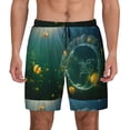 thumbnail image 1 of Lsque Mens Swim Trunks Jelly Fish Pattern - Bathing Suit Compression Liner - Beach Swim Shorts Swimwear - (S-3XL) - Stretch Quick Dry -X-Large, 1 of 9