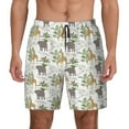 thumbnail image 1 of Lsque Mens Swim Trunks Jungle Animal Pattern - Bathing Suit Compression Liner - Beach Swim Shorts Swimwear - (S-3XL) - Stretch Quick Dry -3X-Large, 1 of 9