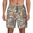 thumbnail image 1 of Lsque Mens Swim Trunks Kitchen Food Pattern - Bathing Suit Compression Liner - Beach Swim Shorts Swimwear - (S-3XL) - Stretch Quick Dry -XX-Large, 1 of 9
