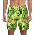 thumbnail image 1 of Lsque Mens Swim Trunks Kiwi and Avocado Pattern - Bathing Suit Compression Liner - Beach Swim Shorts Swimwear - (S-3XL) - Stretch Quick Dry -3X-Large, 1 of 9