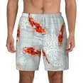 thumbnail image 1 of Lsque Mens Swim Trunks Koi Fish Corals,Spring Summer Pattern - Bathing Suit Compression Liner - Beach Swim Shorts Swimwear - (S-3XL) - Stretch Quick Dry -3X-Large, 1 of 9
