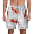 thumbnail image 1 of Lsque Mens Swim Trunks Koi Fish Corals,Spring Summer Pattern - Bathing Suit Compression Liner - Beach Swim Shorts Swimwear - (S-3XL) - Stretch Quick Dry -Large, 1 of 9