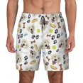 thumbnail image 1 of Lsque Mens Swim Trunks Labrador Retriever Dog Pattern - Bathing Suit Compression Liner - Beach Swim Shorts Swimwear - (S-3XL) - Stretch Quick Dry -Large, 1 of 9