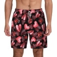 thumbnail image 1 of Lsque Mens Swim Trunks Ladybugs and Red Hearts Pattern - Bathing Suit Compression Liner - Beach Swim Shorts Swimwear - (S-3XL) - Stretch Quick Dry -XX-Large, 1 of 9