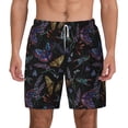 thumbnail image 1 of Lsque Mens Swim Trunks Lavender Flowers Pattern - Bathing Suit Compression Liner - Beach Swim Shorts Swimwear - (S-3XL) - Stretch Quick Dry -Large, 1 of 9