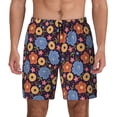 thumbnail image 1 of Lsque Mens Swim Trunks Leaves Flower Pattern - Bathing Suit Compression Liner - Beach Swim Shorts Swimwear - (S-3XL) - Stretch Quick Dry -X-Large, 1 of 9