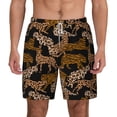 thumbnail image 1 of Lsque Mens Swim Trunks Leopard Print Pattern - Bathing Suit Compression Liner - Beach Swim Shorts Swimwear - (S-3XL) - Stretch Quick Dry -Large, 1 of 9