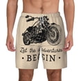 thumbnail image 1 of Lsque Mens Swim Trunks Let The Adventure Begin Pattern - Bathing Suit Compression Liner - Beach Swim Shorts Swimwear - (S-3XL) - Stretch Quick Dry -Large, 1 of 9