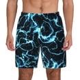 thumbnail image 1 of Lsque Mens Swim Trunks Lightning Pattern - Bathing Suit Compression Liner - Beach Swim Shorts Swimwear - (S-3XL) - Stretch Quick Dry -, 1 of 9