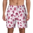 thumbnail image 1 of Lsque Mens Swim Trunks Lilies Flowers Pattern - Bathing Suit Compression Liner - Beach Swim Shorts Swimwear - (S-3XL) - Stretch Quick Dry -Large, 1 of 9