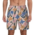 thumbnail image 1 of Lsque Mens Swim Trunks Lilies Flowers Pattern - Bathing Suit Compression Liner - Beach Swim Shorts Swimwear - (S-3XL) - Stretch Quick Dry -Large, 1 of 9
