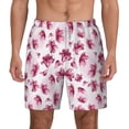 thumbnail image 1 of Lsque Mens Swim Trunks Lilies Flowers Pattern - Bathing Suit Compression Liner - Beach Swim Shorts Swimwear - (S-3XL) - Stretch Quick Dry -Medium, 1 of 9