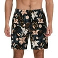 thumbnail image 1 of Lsque Mens Swim Trunks Lilies Flowers Pattern - Bathing Suit Compression Liner - Beach Swim Shorts Swimwear - (S-3XL) - Stretch Quick Dry -X-Large, 1 of 9