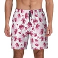 thumbnail image 1 of Lsque Mens Swim Trunks Lilies Flowers Pattern - Bathing Suit Compression Liner - Beach Swim Shorts Swimwear - (S-3XL) - Stretch Quick Dry -XX-Large, 1 of 9