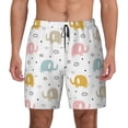 thumbnail image 1 of Lsque Mens Swim Trunks Little Elephant Pattern - Bathing Suit Compression Liner - Beach Swim Shorts Swimwear - (S-3XL) - Stretch Quick Dry -X-Large, 1 of 9