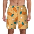 thumbnail image 1 of Lsque Mens Swim Trunks Love Carrot Pattern - Bathing Suit Compression Liner - Beach Swim Shorts Swimwear - (S-3XL) - Stretch Quick Dry -Large, 1 of 9
