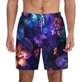 thumbnail image 1 of Lsque Mens Swim Trunks Magic Colorful Forest Leaves Pattern - Bathing Suit Compression Liner - Beach Swim Shorts Swimwear - (S-3XL) - Stretch Quick Dry -Small, 1 of 9