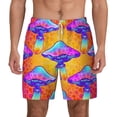 thumbnail image 1 of Lsque Mens Swim Trunks Magic Mushrooms Pattern - Bathing Suit Compression Liner - Beach Swim Shorts Swimwear - (S-3XL) - Stretch Quick Dry -Small, 1 of 9