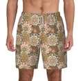 thumbnail image 1 of Lsque Mens Swim Trunks Mandala Pattern - Bathing Suit Compression Liner - Beach Swim Shorts Swimwear - (S-3XL) - Stretch Quick Dry -Large, 1 of 9