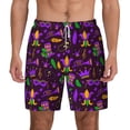 thumbnail image 1 of Lsque Mens Swim Trunks Mardi Gra2 Pattern - Bathing Suit Compression Liner - Beach Swim Shorts Swimwear - (S-3XL) - Stretch Quick Dry -Small, 1 of 9